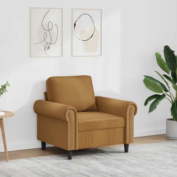 vidaXL Sessel Braun 60 cm Samt 359516
