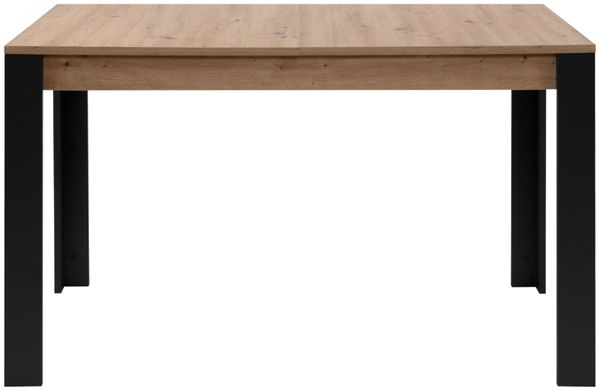 Calicosy 'TOLOSA' Ausziehbarer Esstisch von 100 bis 150 cm Eiche und Schwarz - Helles Holz