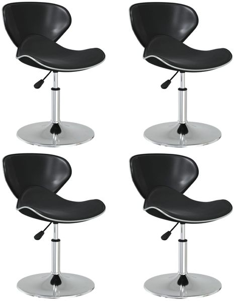 vidaXL Esszimmerstühle 4 Stk. Schwarz Kunstleder 3088576