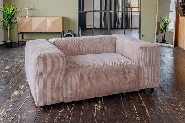 KAWOLA Loveseat MIA Modularer Sessel 4-tlg. Cord taupe 72 x 120 x 192 cm