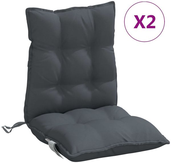 vidaXL Niedriglehner-Auflagen 2 Stk. Anthrazit Oxford-Gewebe 377671 Bild 2