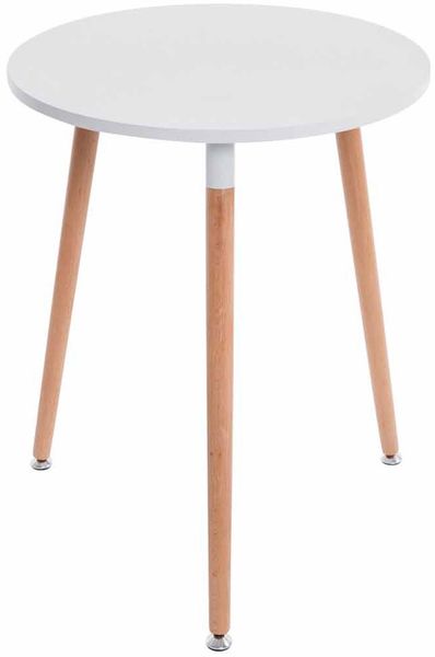 Esstisch AMELI rund - 60x60x75cm, Holz, Weiß | Küchentisch Esszimmertisch Wohnzimmertisch