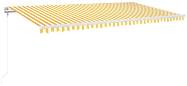 vidaXL Automatische Markise mit LED & Windsensor 600x300 cm Gelb/Weiß 3068973