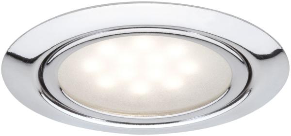 Paulmann LED MöbelEBLn Micro Line 3er-Set rund 66mm 3x1W 3x34lm 230/12V 2700K Chrom #99814