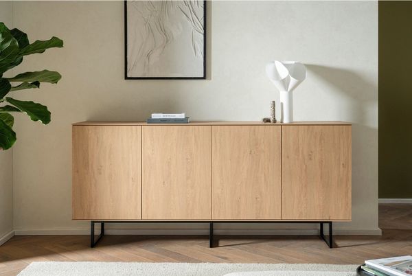 Home affaire Sideboard Lund, moderner Schrank, Kommode mit Kufengestell, ausreichend Stauraum, vielseitig einsetzbar, 200 cm breit