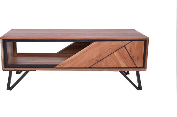 Couchtisch EBBA - Akazie Akazienbraun 46x50x120cm | Sofatisch Wohnzimmertisch