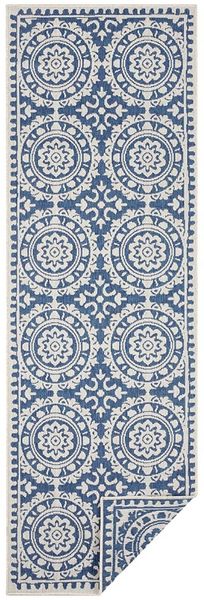 In- & Outdoor Wendeläufer Jardin Blau - 80x350x0,5cm