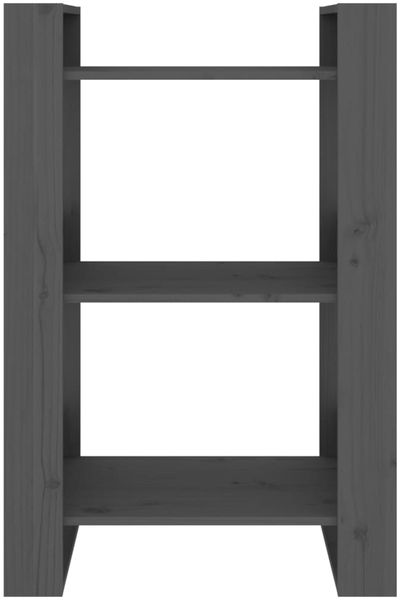 vidaXL Bücherregal/Raumteiler Grau 60x35x91 cm Massivholz Kiefer 813881 Bild 3