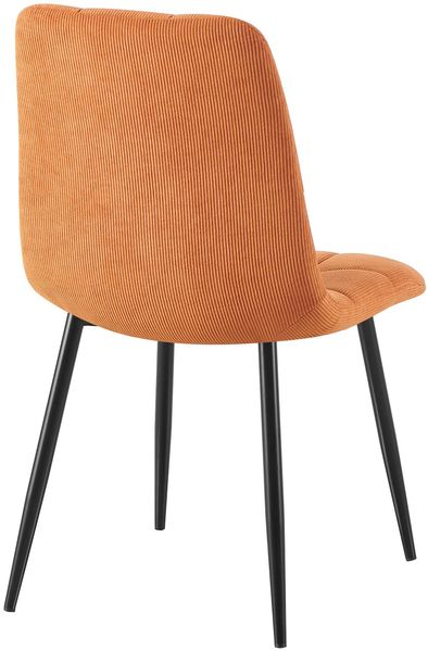 CLP 4er Set Esszimmerstuhl Tilde gepolstert mit Rückenlehne bis 150 kg belastbar,orange Cord Bild 7