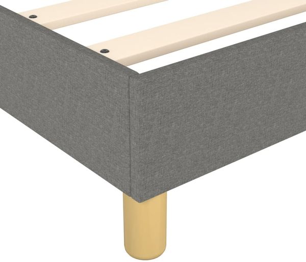 vidaXL Polsterbett, Stoff, 25,0 cm, Dunkelgrau, 100x200 cm, Natur Bild 7