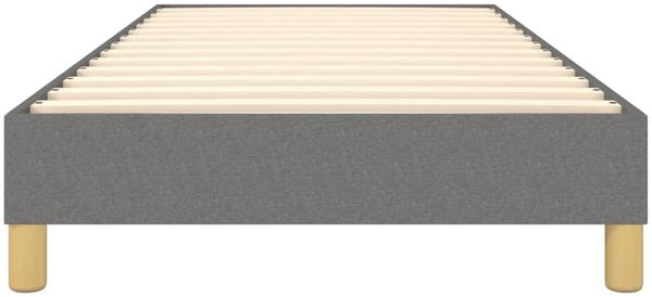 vidaXL Polsterbett, Stoff, 25,0 cm, Dunkelgrau, 100x200 cm, Natur Bild 5