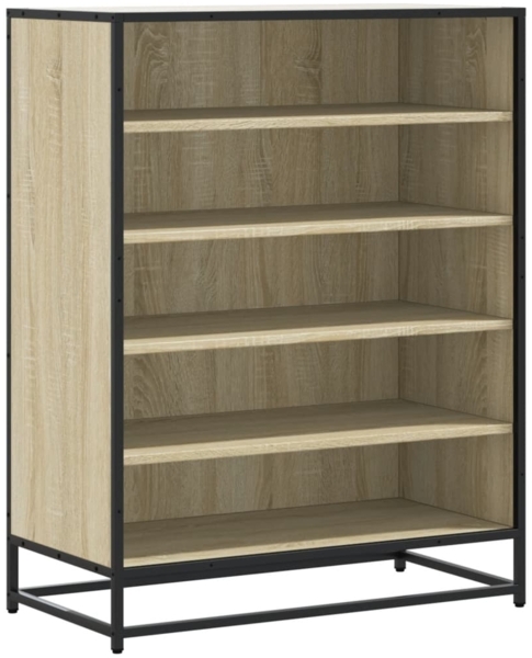 vidaXL Schuhschrank Sonoma Eiche 75x38x97,5 cm Holzwerkstoff Metall 3300871