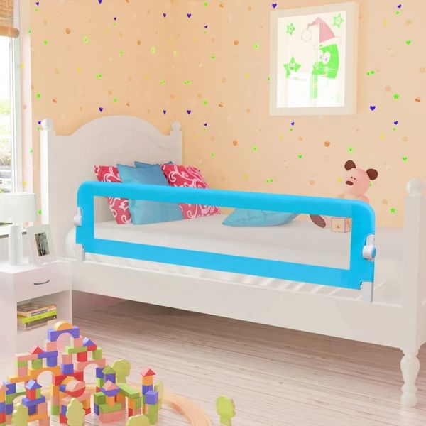 vidaXL Bettschutzgitter 150x42 cm Blau