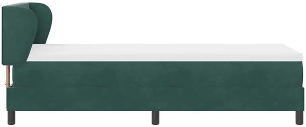 vidaXL Boxspringbett mit Kopfteil Dunkelgrün 80 x 200 cm Samt 3340307 Bild 8