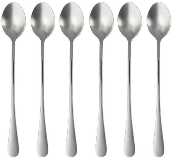 Intirilife Dessertlöffel (6 Stück), 6er Set Löffel Dessertlöffel Kaffee Latte Macchiato Longdrinks