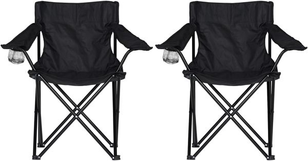 Brixy 2er-Set Klappstühle – Black