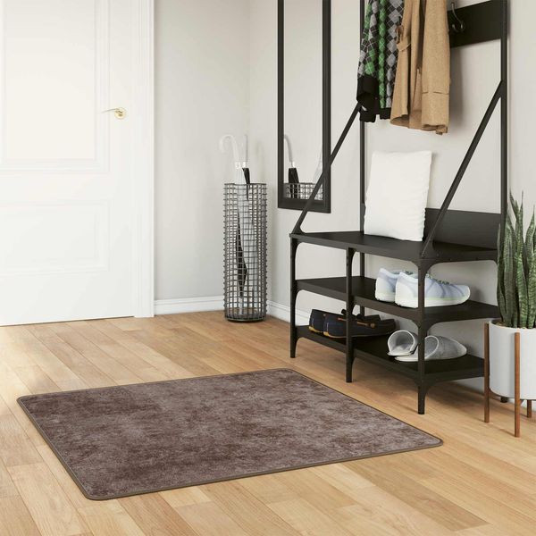 vidaXL Teppichläufer MARSA Grau 100 x 100 cm Polyester und PVC 42023197