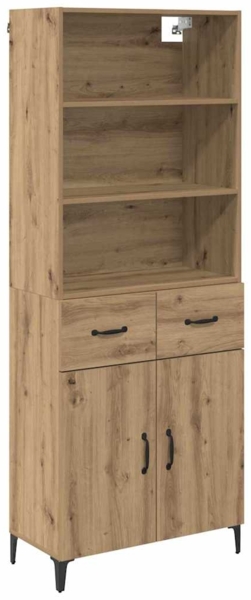 vidaXL Highboard Artisan-Eiche 69,5 x 34 x 180 cm Holzwerkstoff 3415871