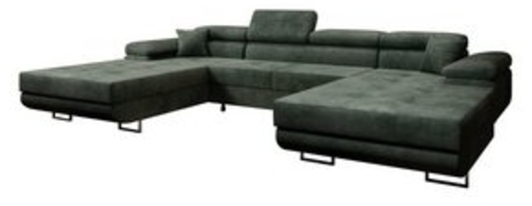 Luxusbetten24 Schlafsofa Designer Sofa Calvera U in Cord, mit Stauraum und Schlaffunktion Bild 6