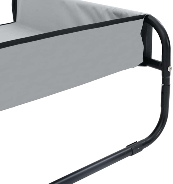 vidaXL Hundebett Hellgrau m Oxford-Gewebe und Stahl 42008208 Bild 9