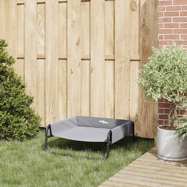 vidaXL Hundebett Hellgrau m Oxford-Gewebe und Stahl 42008208 Bild 2