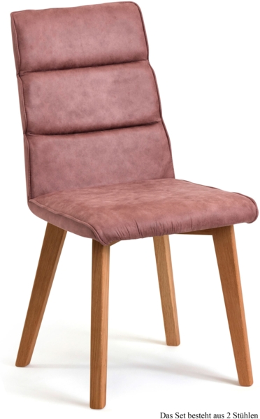 Esszimmerstuhl (2er-Set) Darell 47x92x60 Eiche geölt/Rosewood