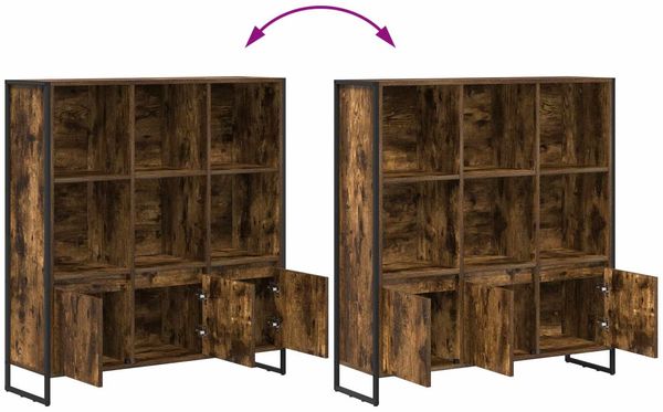 vidaXL Bücherregal 99,5 x 30 x 108 cm Holzwerkstoff Raucharbe 3403024 Bild 11