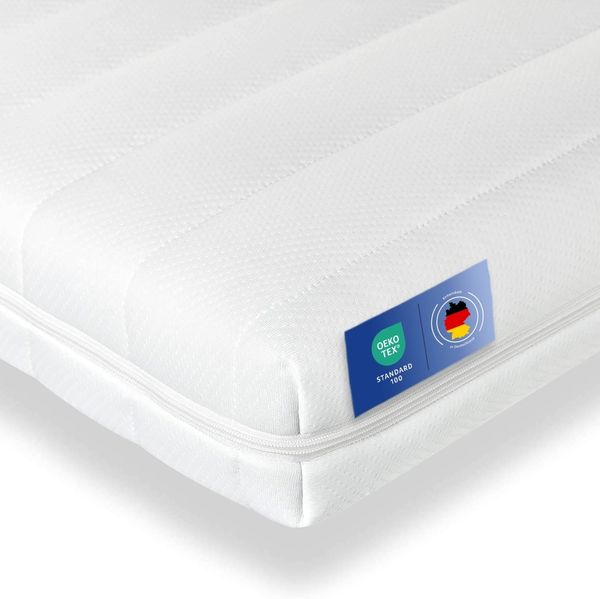 Träumegut24 - 10 cm ergonomischer 7-Zonen Kaltschaum Topper 90 x 200 cm Härtegrad H2 & H3 : H2 & H3 : 10 cm : 90 x 200 cm