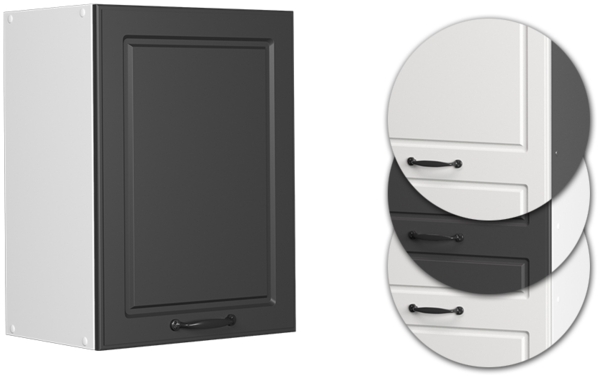 Hängeschrank R-Line Anthrazit Landhaus 45 cm Vicco Bild 6