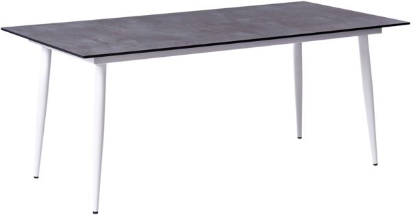 Gartentisch TOLENTINO 180 cm 90 cm Steinoptik Grau