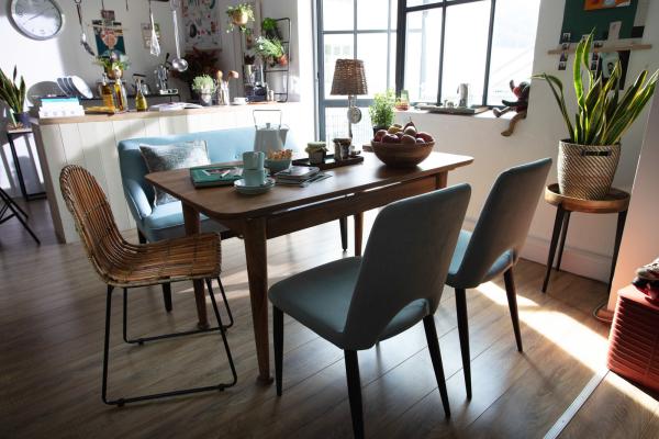 TOM Beistelltisch Mango Natur Metall Schwarz Bild 2