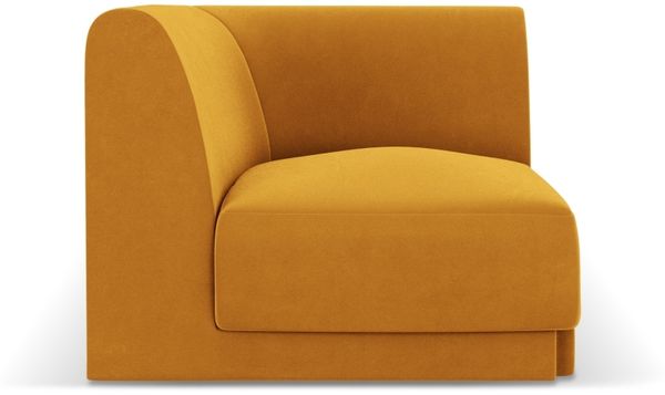 Micadoni Modul Ecke Miley Samtstoff Bluvel Gelb