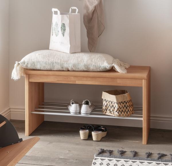 Schuhbank 82x45cm 'Stockholm' Buche massiv
