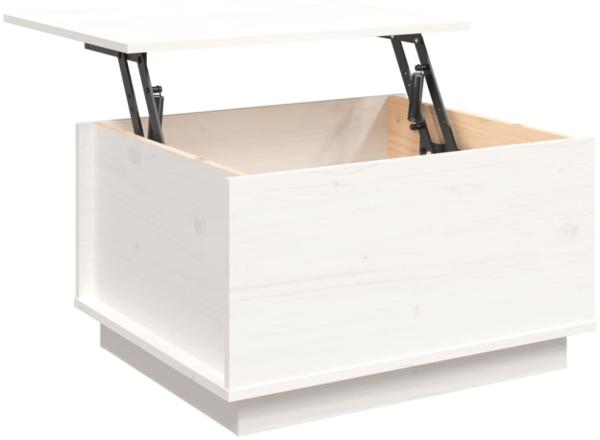 vidaXL Couchtisch Weiß 60x50x35 cm Massivholz Kiefer 813416 Bild 5