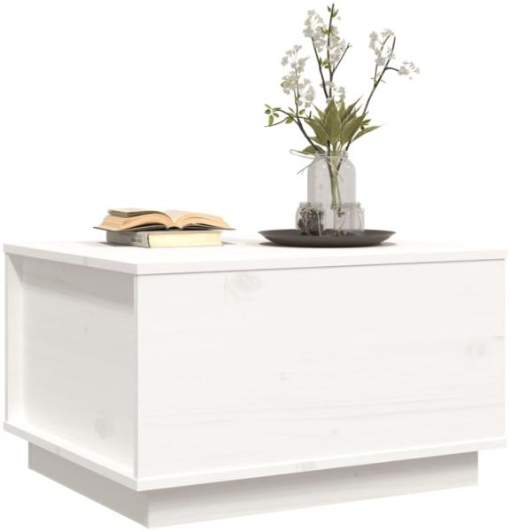 vidaXL Couchtisch Weiß 60x50x35 cm Massivholz Kiefer 813416 Bild 7