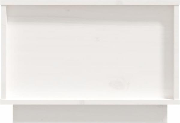 vidaXL Couchtisch Weiß 60x50x35 cm Massivholz Kiefer 813416 Bild 2