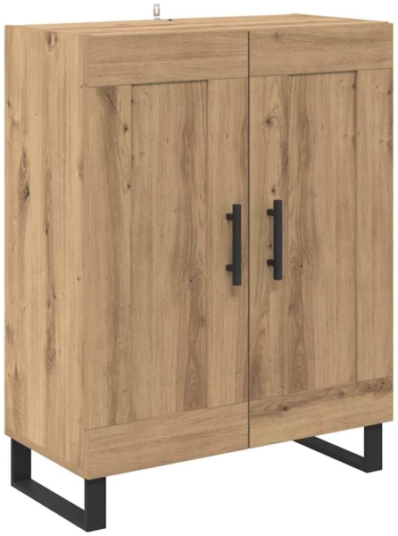 vidaXL Sideboard Artisan-Eiche 69,5 x 34 x 90 cm Verbundholz und Eisen 881610
