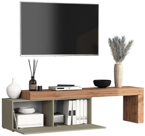 INOSIGN Lowboard Chronos TV-Board, T-Schrank (1 St, Breite verstellbar von 180 bis 290 cm), Breite 240 cm TV-Board,Lowboard,1 Klappe und ein L-Förmiger Aufsatz Bild 3