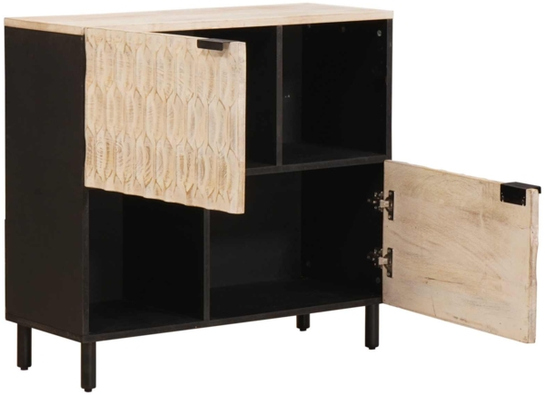 vidaXL Sideboard mit Tür Weiße gewaschene Oberfläche 80 x 33 x 75 cm 4017891