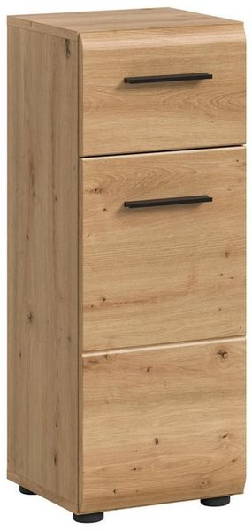 furnling Stauraumschrank Ivy Compact Midischrank mit offener Ablage & Tür, platzsparender Badschrank