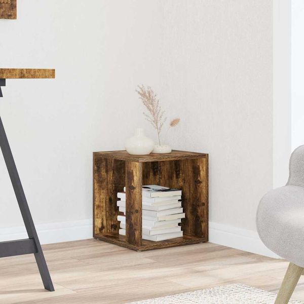 Beistelltisch | Couchtisch Räuchereiche 33x33x34,5 cm Holzwerkstoff