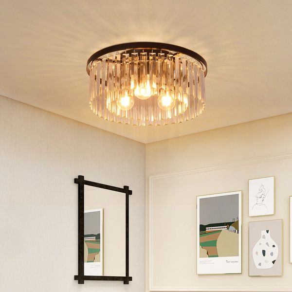 ZMH Deckenleuchte für Schlafzimmer Wohnzimmer Schwarz Schlafzimmerlampe E27 Moderne Wohnzimmerlampe