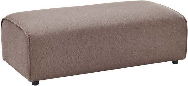 LeGer Home by Lena Gercke Hocker PIARA, Polsterhocker mit Kedernaht, Cord, Leinenoptik o. Strukturstoff, zur Serie PIARA, rechteckig, schwarze Füße, bequemer Sitzkomfort