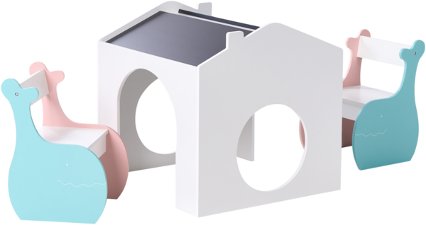 Kindertisch mit Stühlen WOOLI Bunt