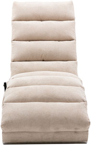 Flieks Relaxsessel, Liegesofa, Massagesessel mit Seitentaschen, Ergonomische, 5 sanfte Massageprogramme, Leinen, Beige Bild 9