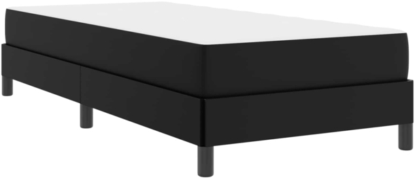 vidaXL Bettrahmen mit Matratze Schwarz 90 x 200 cm Stoff 3398608