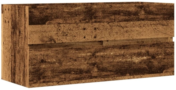 vidaXL Waschbeckenschrank Altholz-Optik 100x38,5x45 cm Holzwerkstoff 856252
