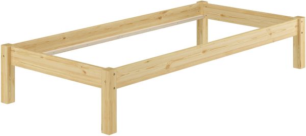 Erst-Holz Einzelbett Kiefer massiv 100x200 inkl. Federleisten-Rollrost Bild 4