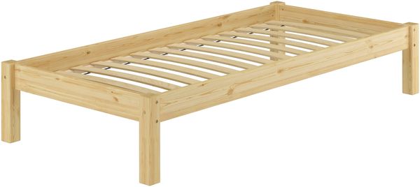 Erst-Holz Einzelbett Kiefer massiv 100x200 inkl. Federleisten-Rollrost
