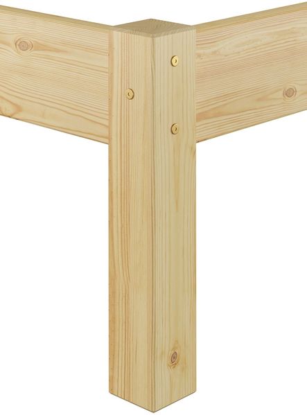 Erst-Holz Einzelbett Kiefer massiv 100x200 inkl. Federleisten-Rollrost Bild 6